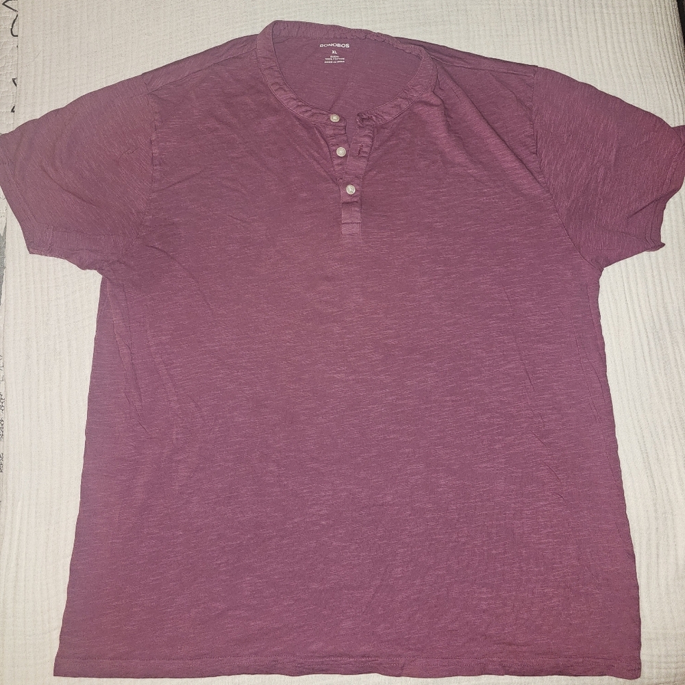 Bonobos Short Sleeved Henley T-Shirt XL